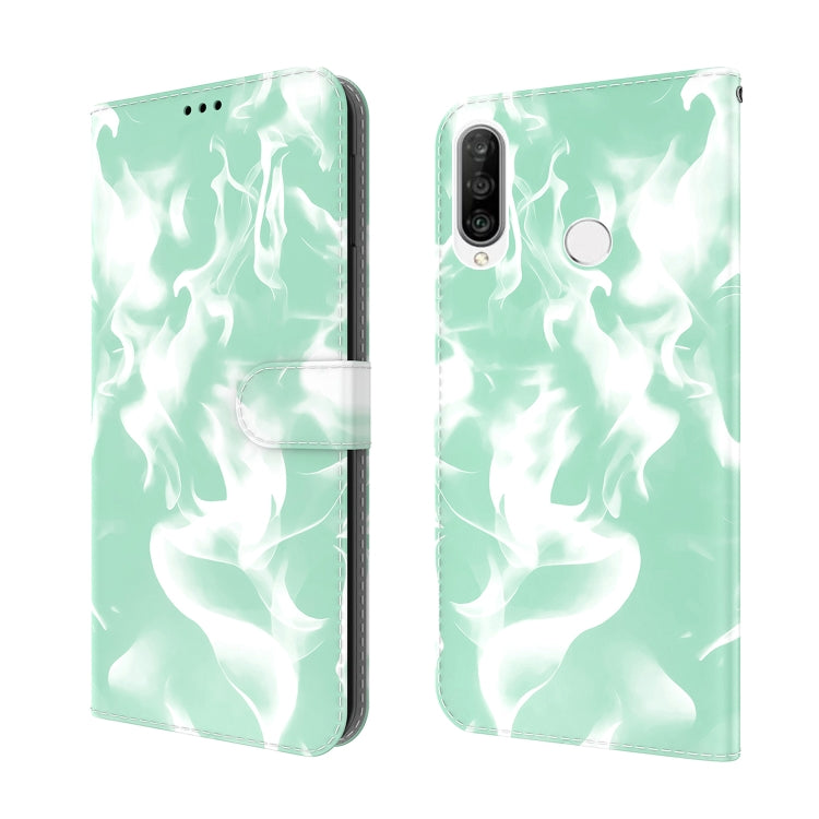 For Huawei P30 Lite / nova 4e Cloud Fog Pattern Horizontal Flip Leather Case with Holder & Card Slot & Wallet