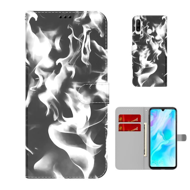 For Huawei P30 Lite / nova 4e Cloud Fog Pattern Horizontal Flip Leather Case with Holder & Card Slot & Wallet