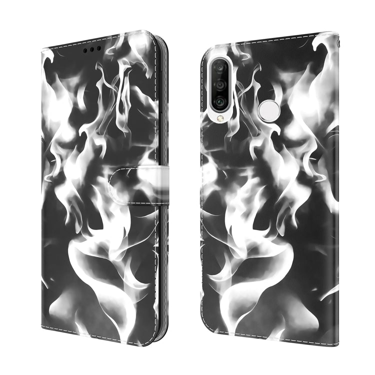 For Huawei P30 Lite / nova 4e Cloud Fog Pattern Horizontal Flip Leather Case with Holder & Card Slot & Wallet