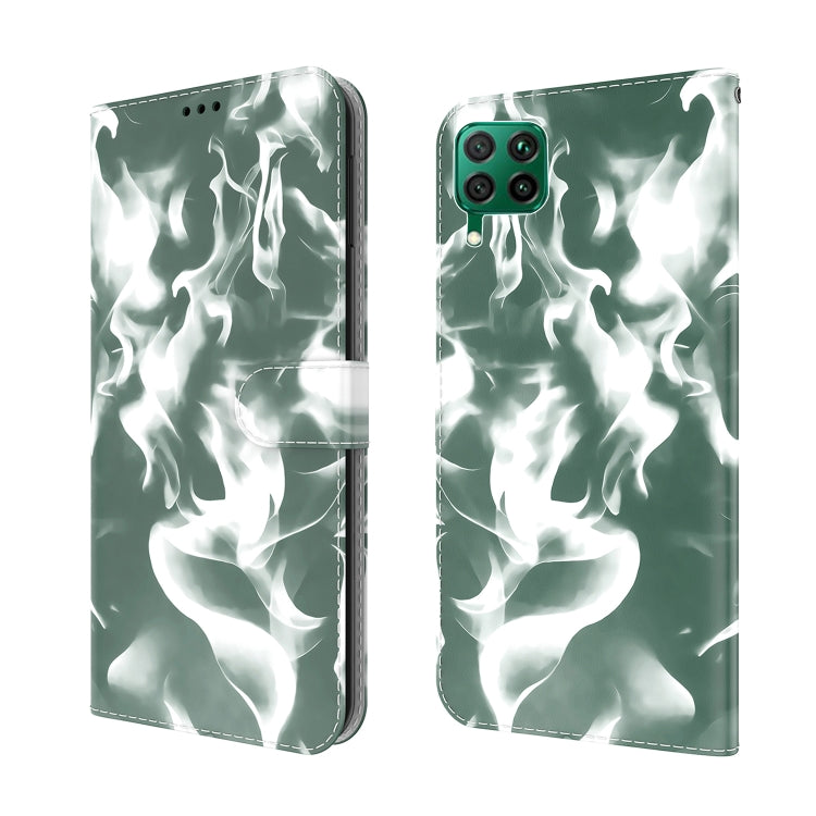 For Huawei P40 Lite Cloud Fog Pattern Horizontal Flip Leather Case with Holder & Card Slot & Wallet