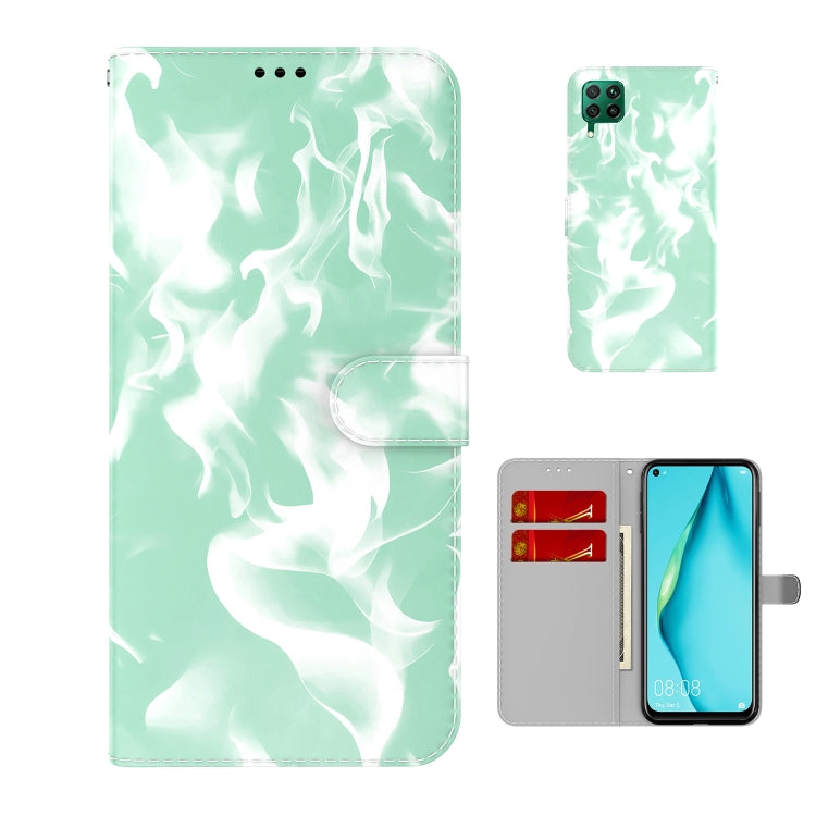 For Huawei P40 Lite Cloud Fog Pattern Horizontal Flip Leather Case with Holder & Card Slot & Wallet