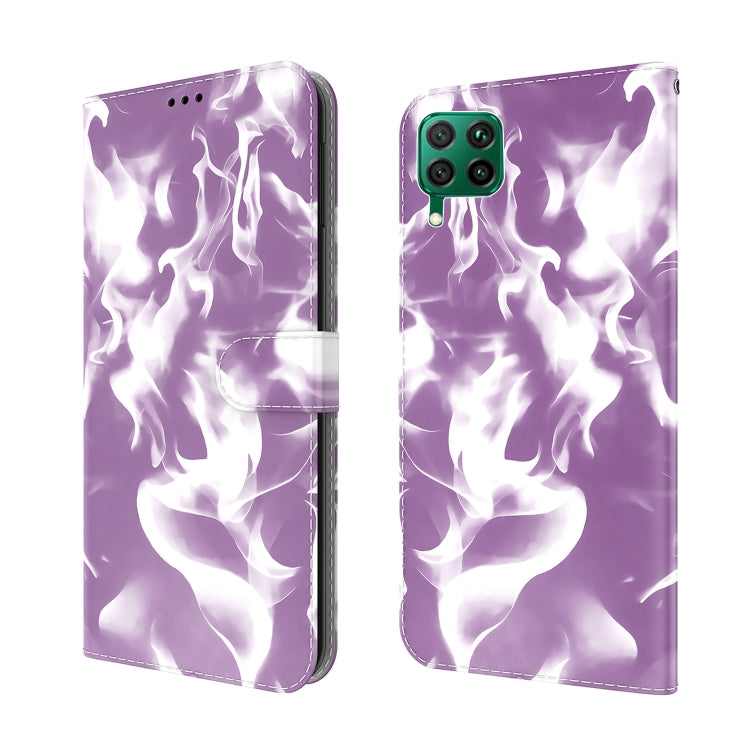 For Huawei P40 Lite Cloud Fog Pattern Horizontal Flip Leather Case with Holder & Card Slot & Wallet