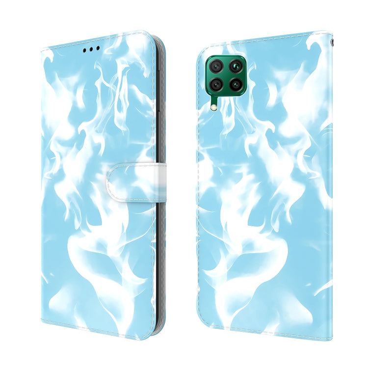 For Huawei P40 Lite Cloud Fog Pattern Horizontal Flip Leather Case with Holder & Card Slot & Wallet