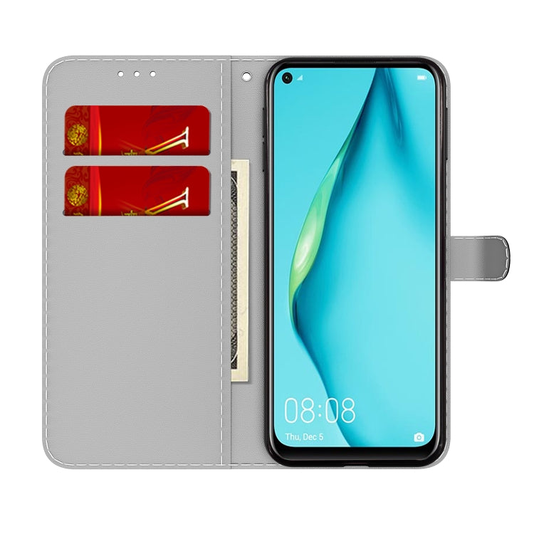 For Huawei P40 Lite Cloud Fog Pattern Horizontal Flip Leather Case with Holder & Card Slot & Wallet