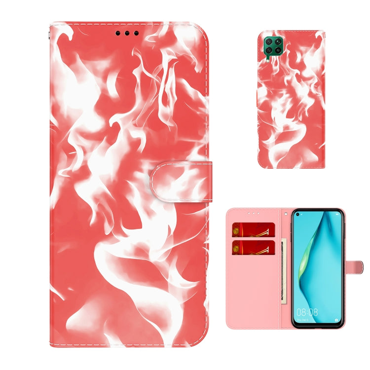 For Huawei P40 Lite Cloud Fog Pattern Horizontal Flip Leather Case with Holder & Card Slot & Wallet