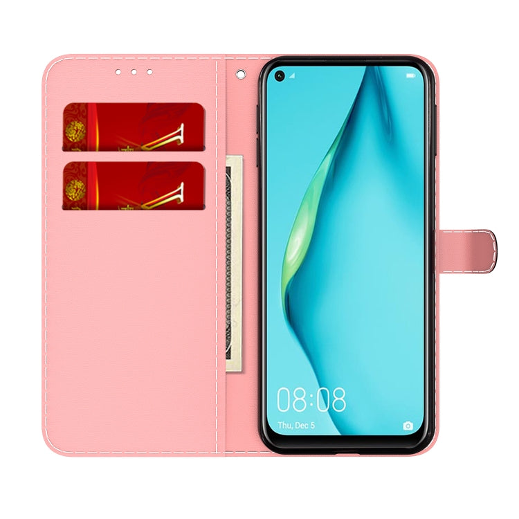 For Huawei P40 Lite Cloud Fog Pattern Horizontal Flip Leather Case with Holder & Card Slot & Wallet