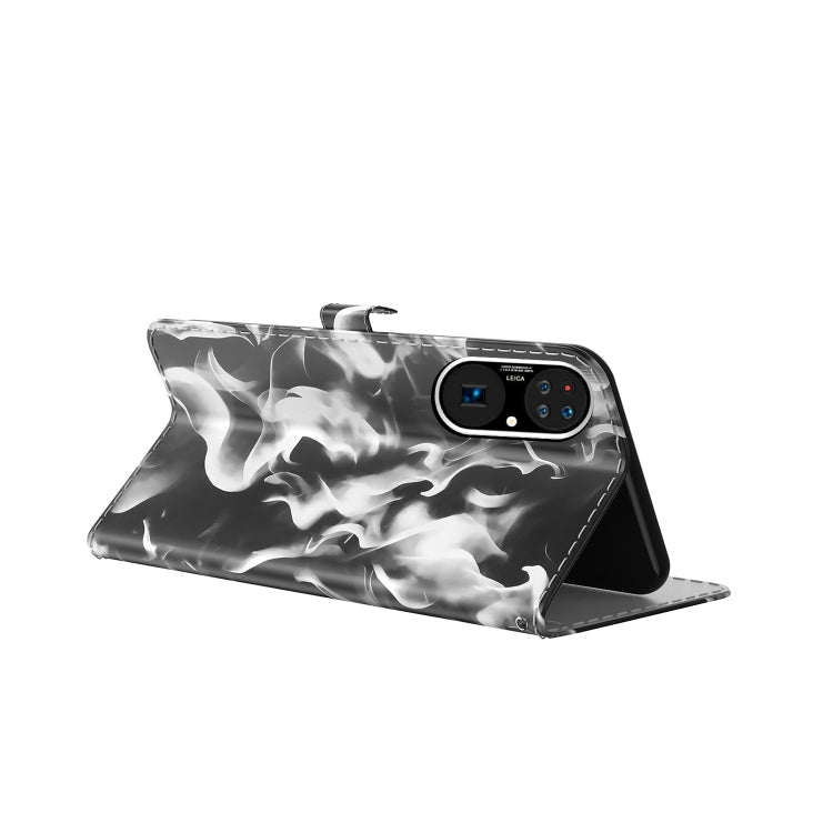 For Huawei P50 Cloud Fog Pattern Horizontal Flip Leather Case with Holder & Card Slot & Wallet