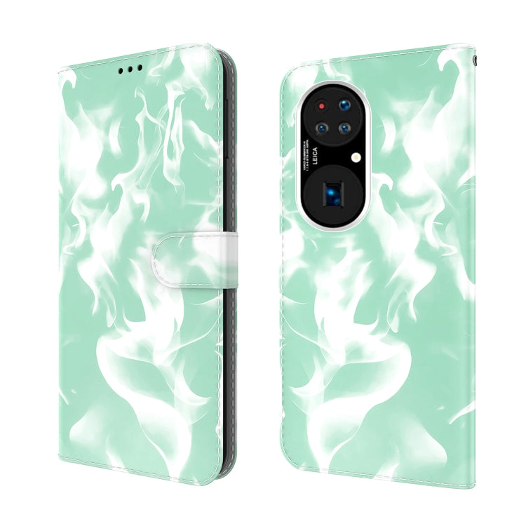 For Huawei P50 Pro Cloud Fog Pattern Horizontal Flip Leather Case with Holder & Card Slot & Wallet