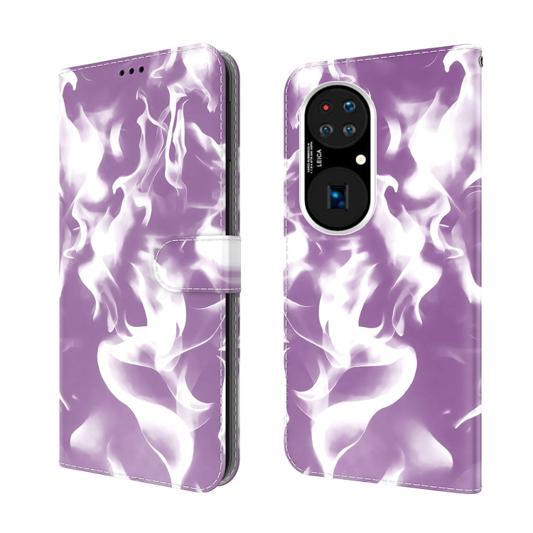 For Huawei P50 Pro Cloud Fog Pattern Horizontal Flip Leather Case with Holder & Card Slot & Wallet