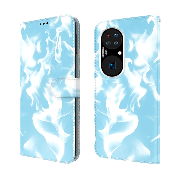 For Huawei P50 Pro Cloud Fog Pattern Horizontal Flip Leather Case with Holder & Card Slot & Wallet