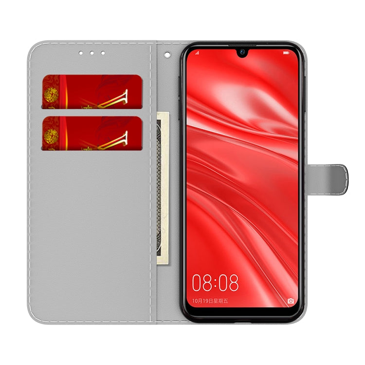 For Huawei Enjoy 9s Cloud Fog Pattern Horizontal Flip Leather Case with Holder & Card Slot & Wallet