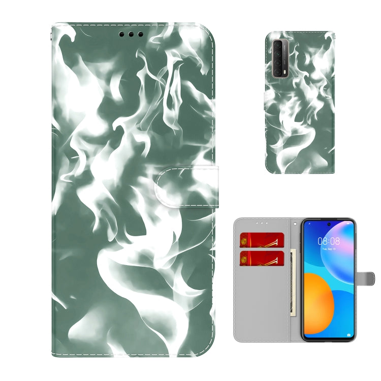 For Huawei P smart 2021 / Y7a Cloud Fog Pattern Horizontal Flip Leather Case with Holder & Card Slot & Wallet