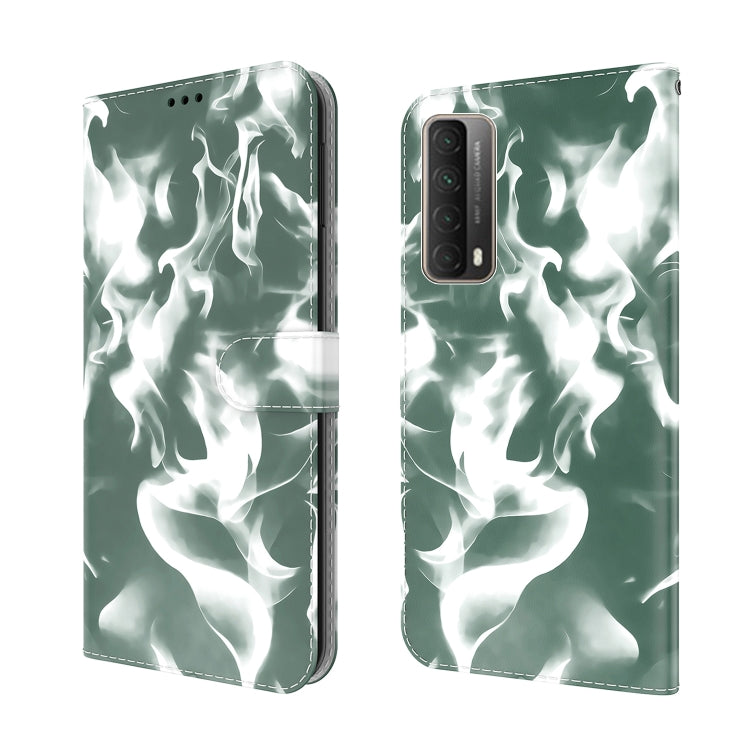 For Huawei P smart 2021 / Y7a Cloud Fog Pattern Horizontal Flip Leather Case with Holder & Card Slot & Wallet