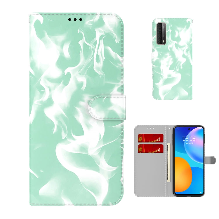 For Huawei P smart 2021 / Y7a Cloud Fog Pattern Horizontal Flip Leather Case with Holder & Card Slot & Wallet