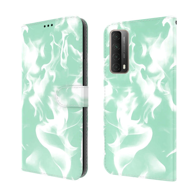 For Huawei P smart 2021 / Y7a Cloud Fog Pattern Horizontal Flip Leather Case with Holder & Card Slot & Wallet