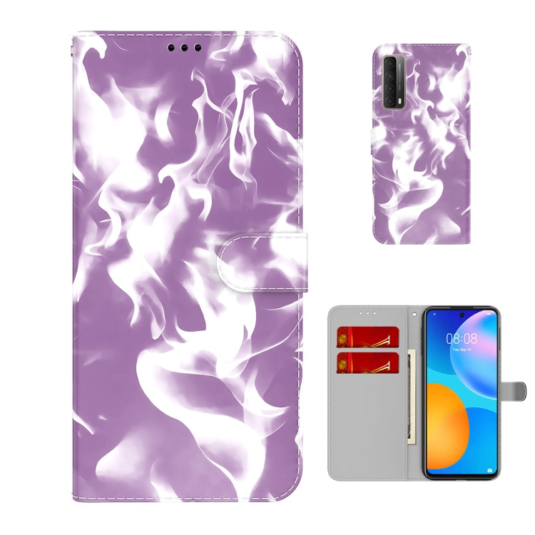 For Huawei P smart 2021 / Y7a Cloud Fog Pattern Horizontal Flip Leather Case with Holder & Card Slot & Wallet