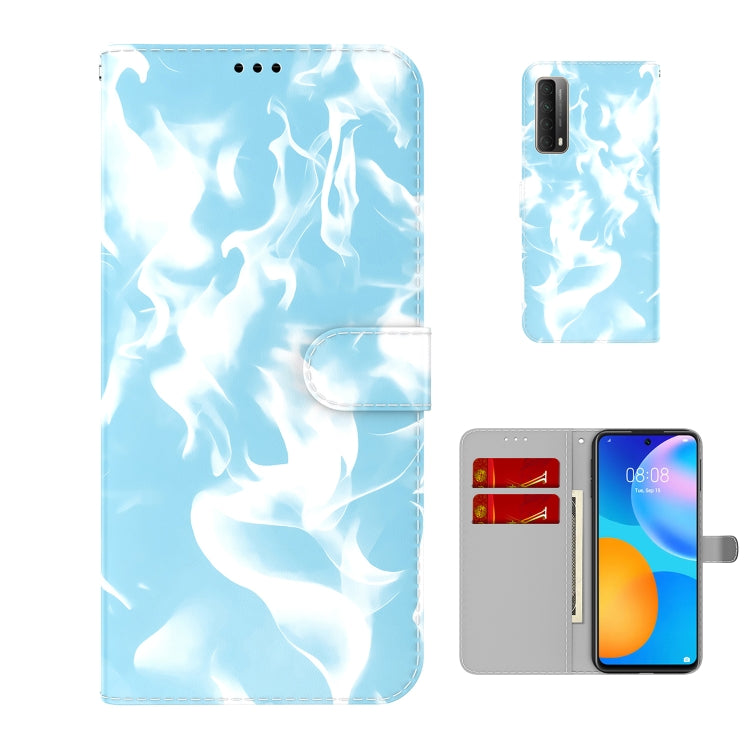 For Huawei P smart 2021 / Y7a Cloud Fog Pattern Horizontal Flip Leather Case with Holder & Card Slot & Wallet