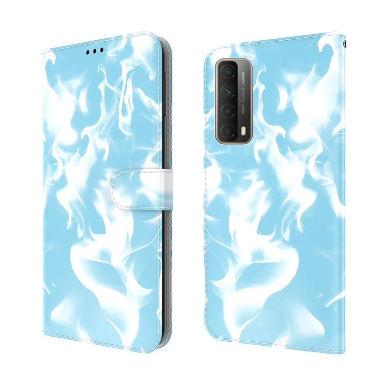 For Huawei P smart 2021 / Y7a Cloud Fog Pattern Horizontal Flip Leather Case with Holder & Card Slot & Wallet