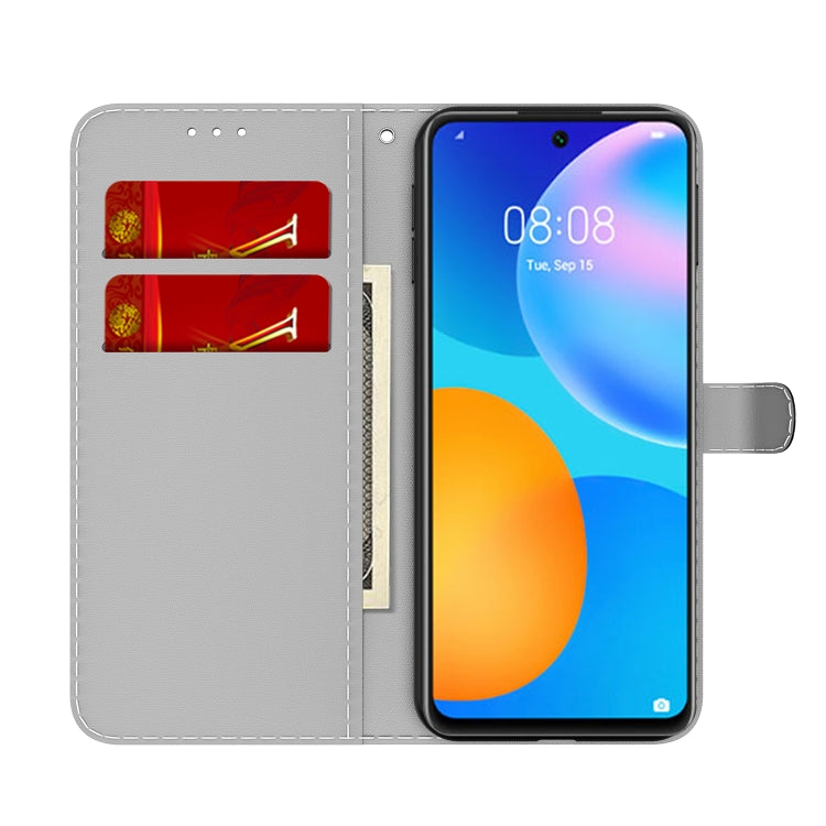 For Huawei P smart 2021 / Y7a Cloud Fog Pattern Horizontal Flip Leather Case with Holder & Card Slot & Wallet