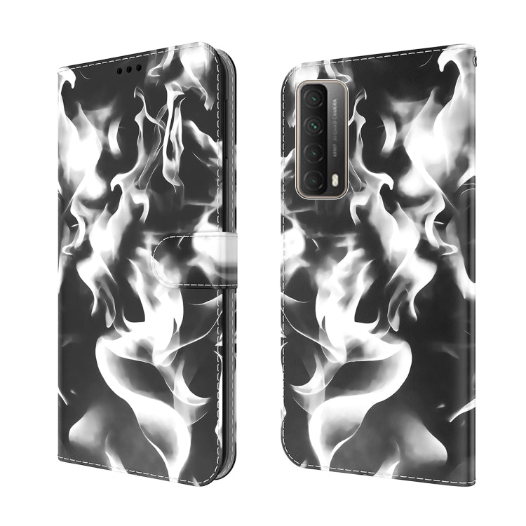 For Huawei P smart 2021 / Y7a Cloud Fog Pattern Horizontal Flip Leather Case with Holder & Card Slot & Wallet