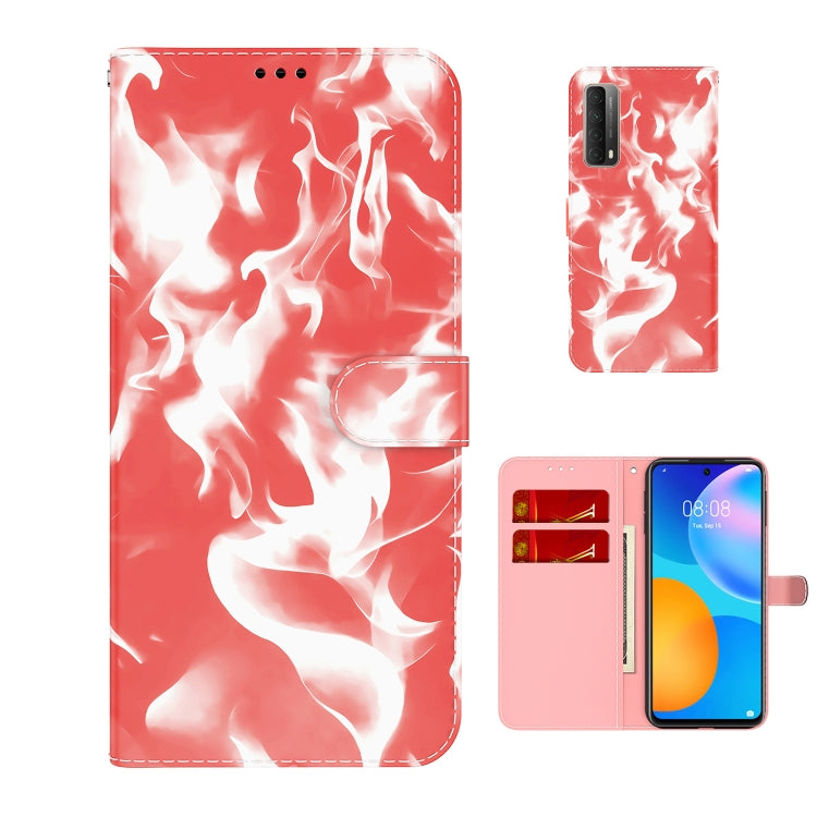 For Huawei P smart 2021 / Y7a Cloud Fog Pattern Horizontal Flip Leather Case with Holder & Card Slot & Wallet