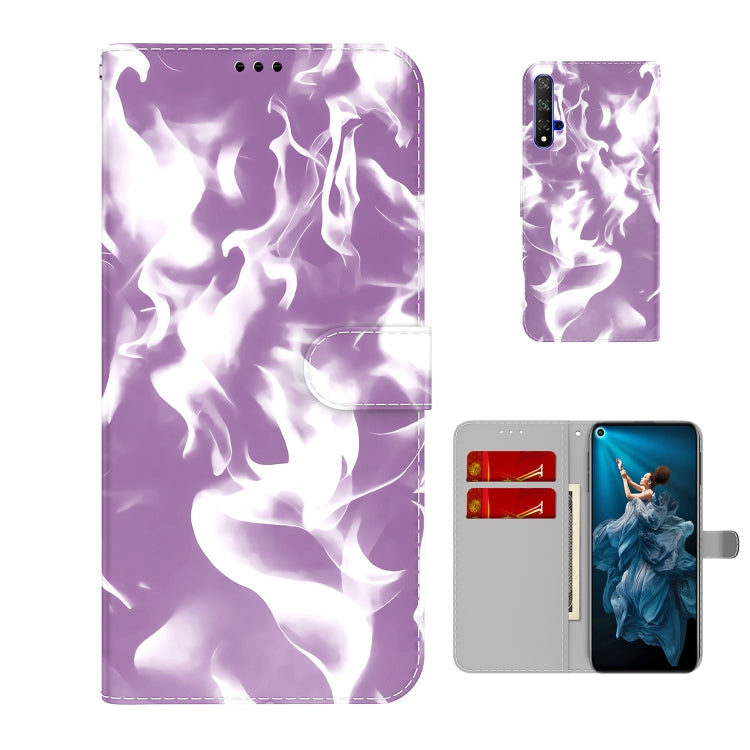For Huawei Honor 20 / nova 5T Cloud Fog Pattern Horizontal Flip Leather Case with Holder & Card Slot & Wallet