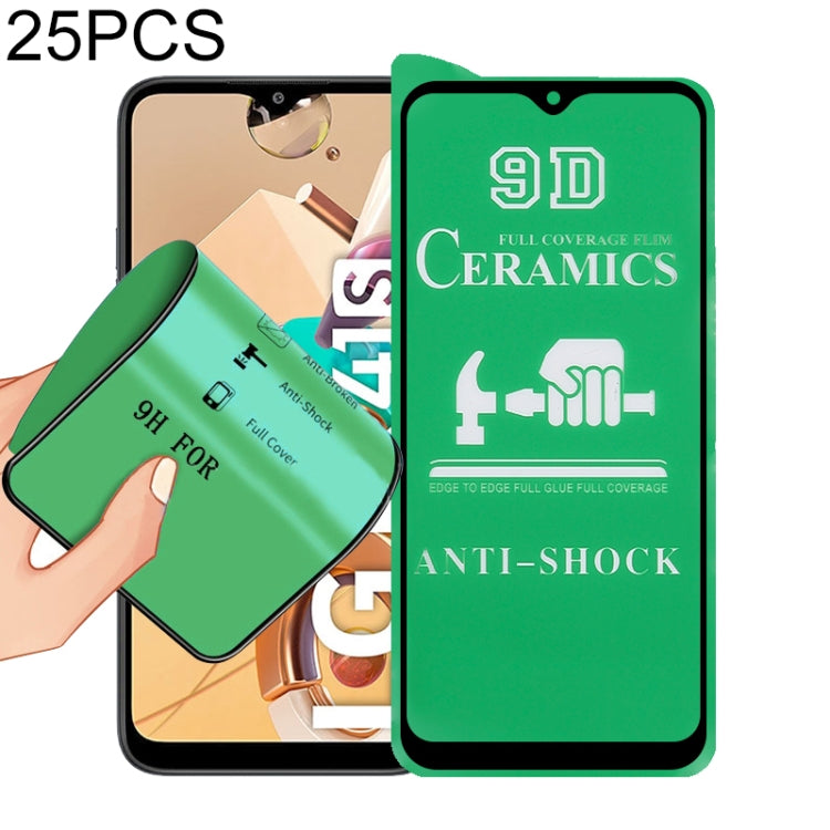 For LG K41S 25 PCS 9D Full Screen Full Glue Ceramic Film