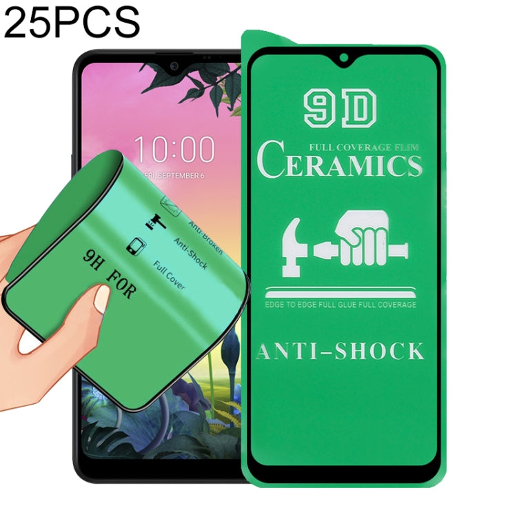 For LG K50S 25 PCS 9D Full Screen Full Glue Ceramic Film