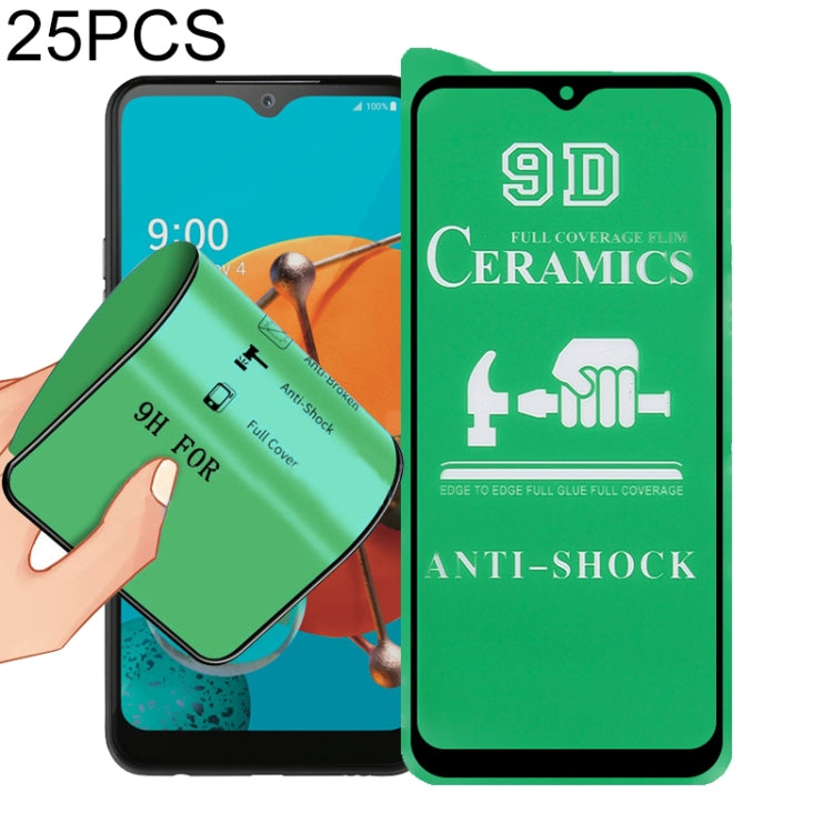 For LG K51 25 PCS 9D Full Screen Full Glue Ceramic Film