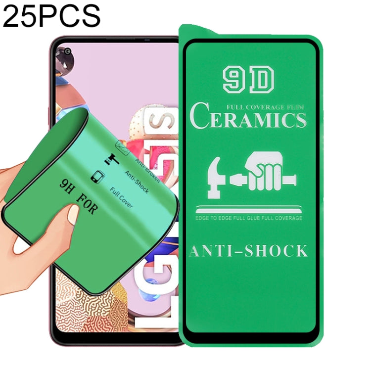 For LG K51S 25 PCS 9D Full Screen Full Glue Ceramic Film