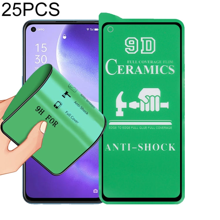 For OPPO Find X3 Lite 25 PCS 9D Full Screen Full Glue Ceramic Film