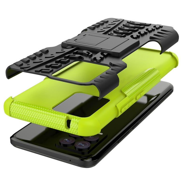 For OPPO Realme 8 / 8 Pro Tire Texture Shockproof TPU+PC Protective Case with Holder