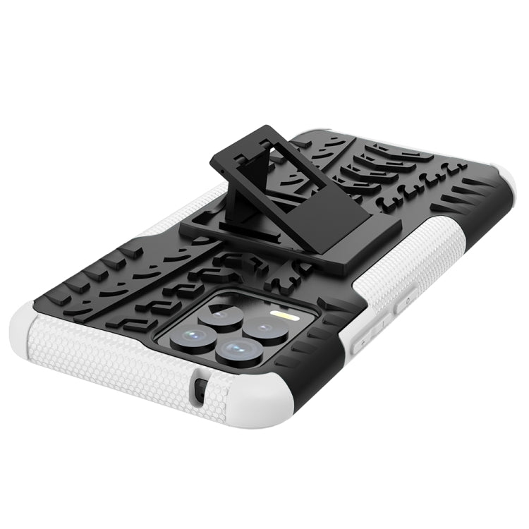 For OPPO Realme 8 / 8 Pro Tire Texture Shockproof TPU+PC Protective Case with Holder