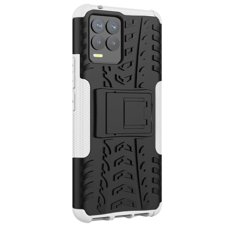 For OPPO Realme 8 / 8 Pro Tire Texture Shockproof TPU+PC Protective Case with Holder