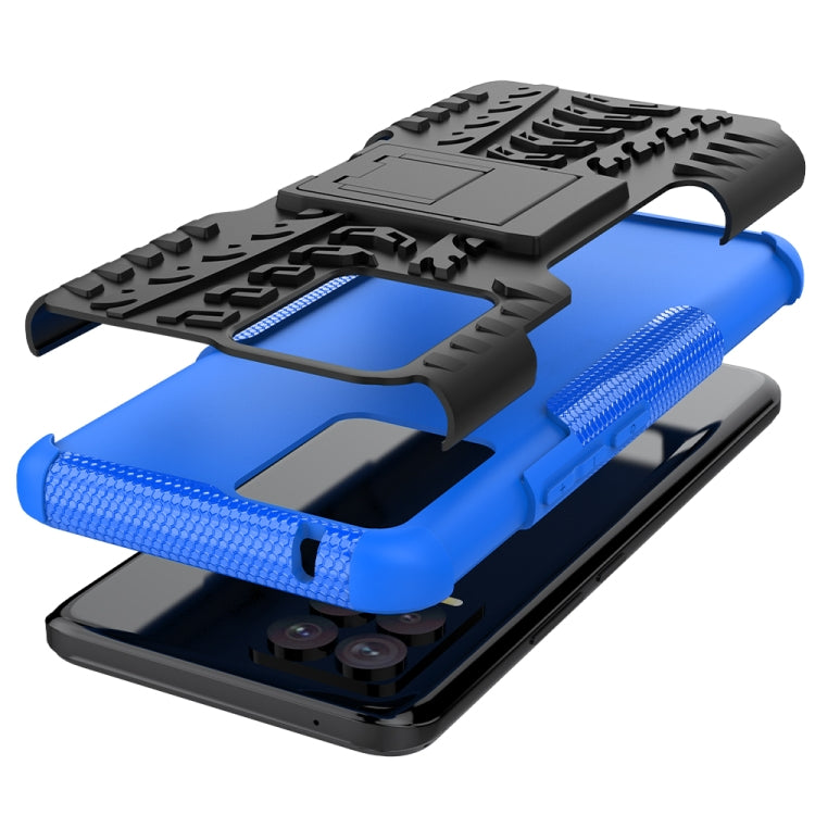 For OPPO Realme 8 / 8 Pro Tire Texture Shockproof TPU+PC Protective Case with Holder