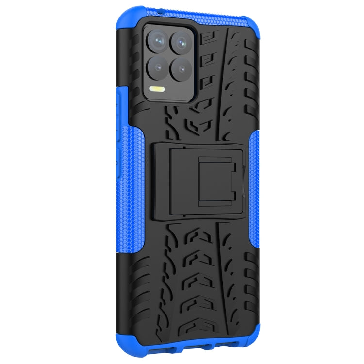 For OPPO Realme 8 / 8 Pro Tire Texture Shockproof TPU+PC Protective Case with Holder