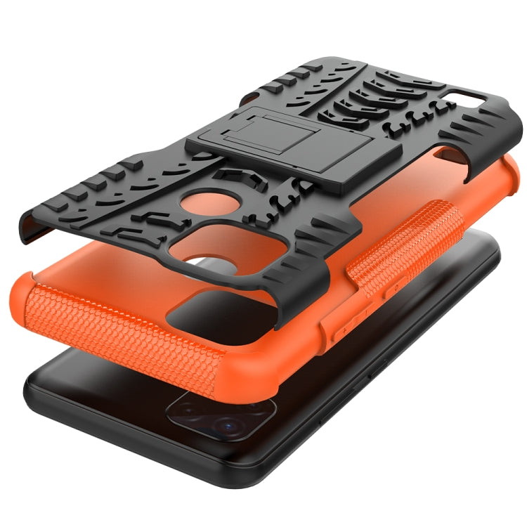 For OPPO Realme C21 / C20 Tire Texture Shockproof TPU+PC Protective Case with Holder