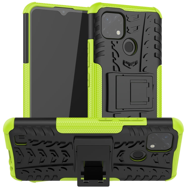 For OPPO Realme C21 / C20 Tire Texture Shockproof TPU+PC Protective Case with Holder