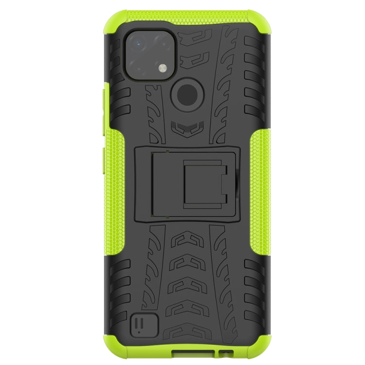 For OPPO Realme C21 / C20 Tire Texture Shockproof TPU+PC Protective Case with Holder