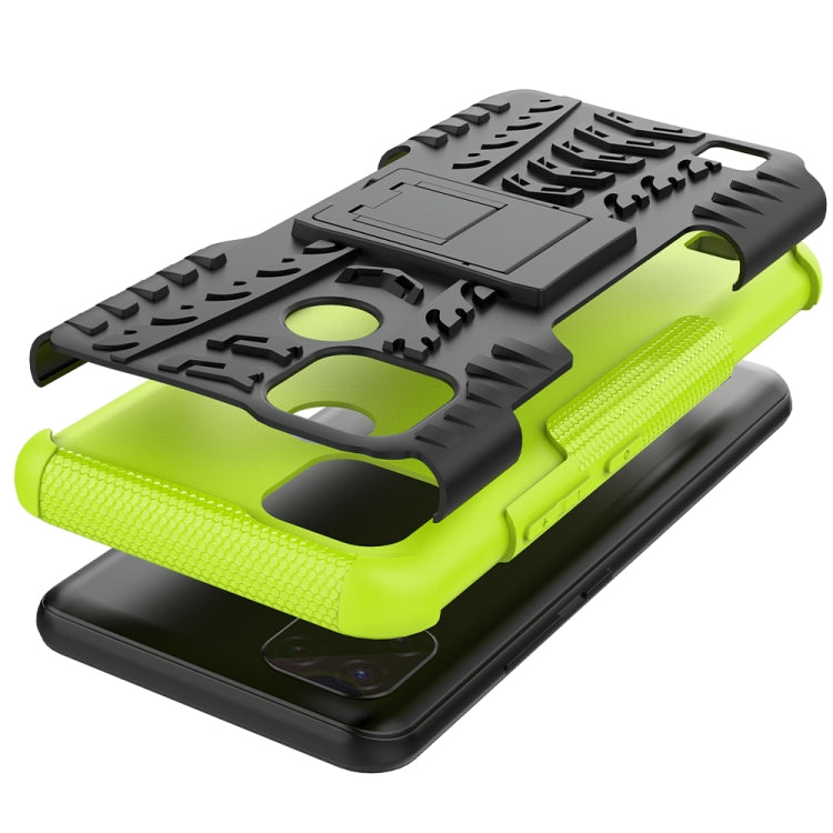 For OPPO Realme C21 / C20 Tire Texture Shockproof TPU+PC Protective Case with Holder