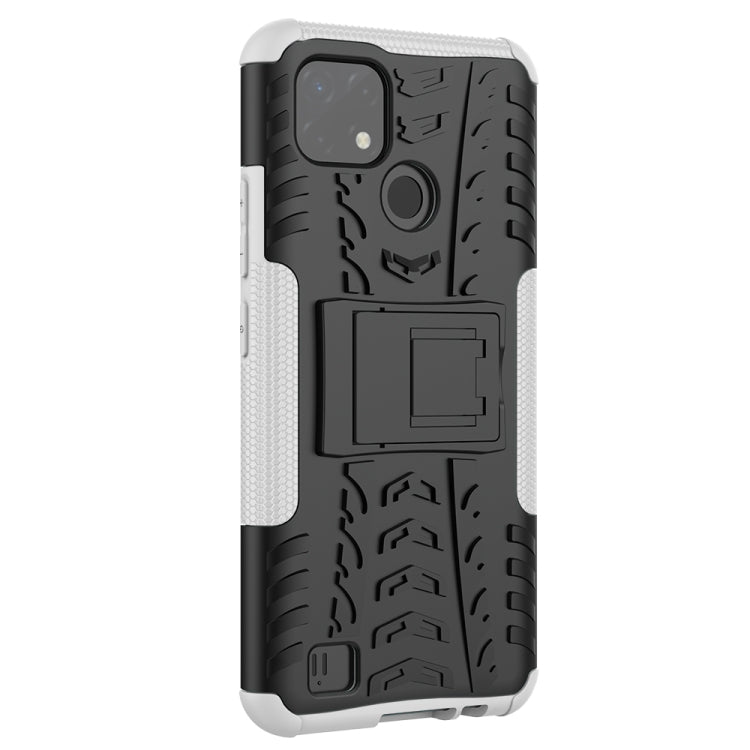 For OPPO Realme C21 / C20 Tire Texture Shockproof TPU+PC Protective Case with Holder