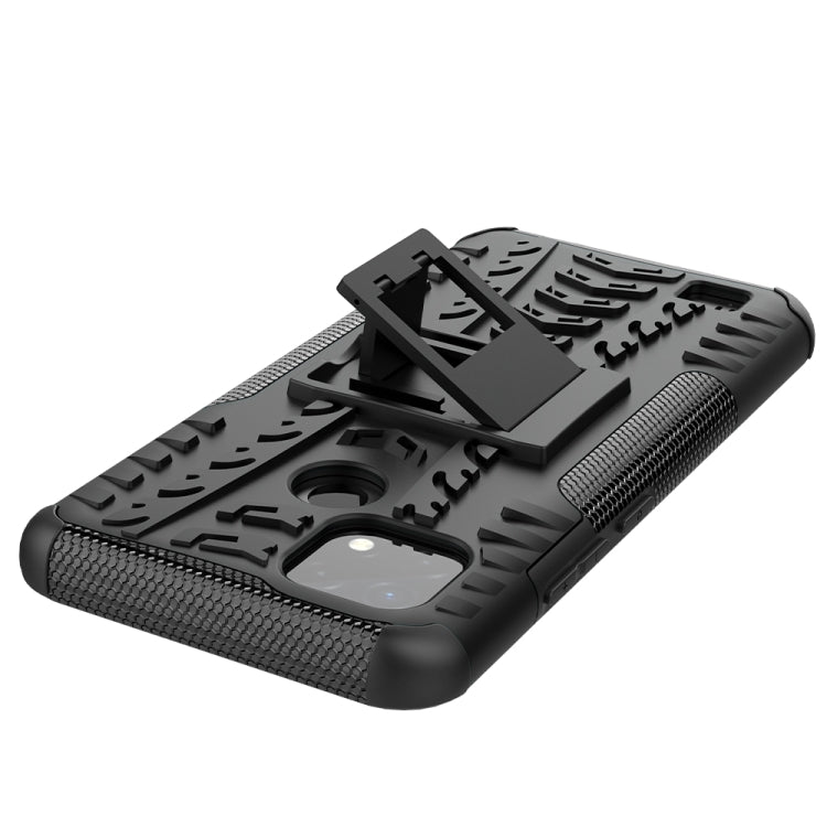 For OPPO Realme C21 / C20 Tire Texture Shockproof TPU+PC Protective Case with Holder