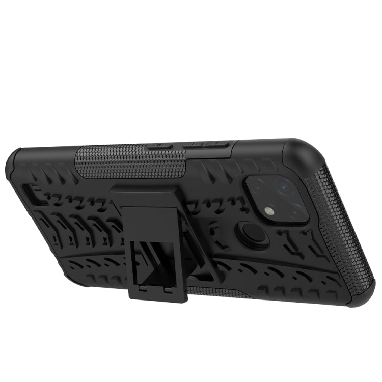 For OPPO Realme C21 / C20 Tire Texture Shockproof TPU+PC Protective Case with Holder