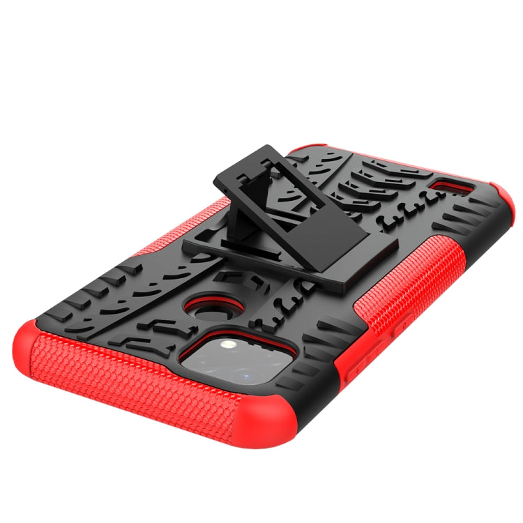 For OPPO Realme C21 / C20 Tire Texture Shockproof TPU+PC Protective Case with Holder