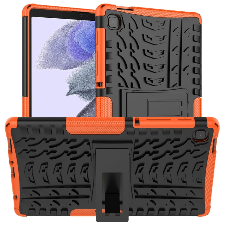 For Samsung Galaxy Tab A7 Lite Tire Texture Shockproof TPU+PC Protective Case with Holder