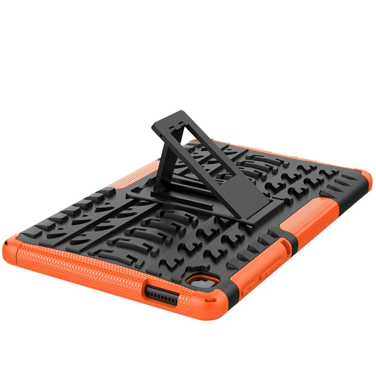For Samsung Galaxy Tab A7 Lite Tire Texture Shockproof TPU+PC Protective Case with Holder