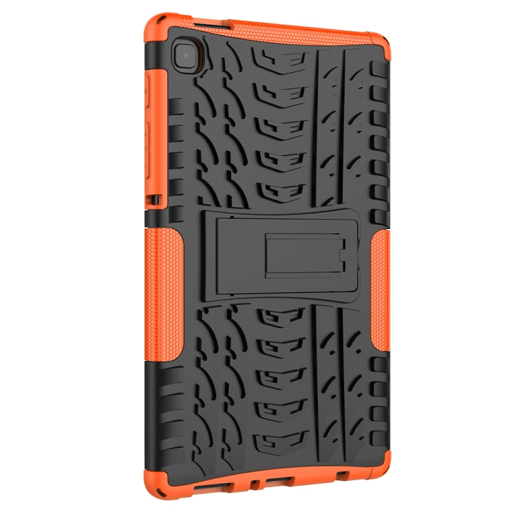 For Samsung Galaxy Tab A7 Lite Tire Texture Shockproof TPU+PC Protective Case with Holder