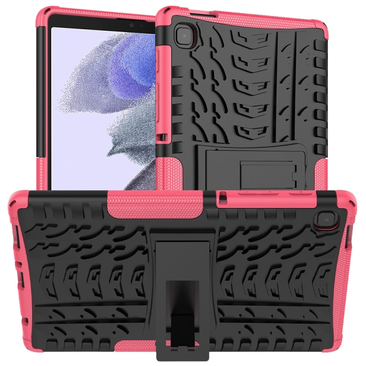 For Samsung Galaxy Tab A7 Lite Tire Texture Shockproof TPU+PC Protective Case with Holder