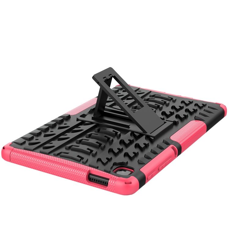 For Samsung Galaxy Tab A7 Lite Tire Texture Shockproof TPU+PC Protective Case with Holder