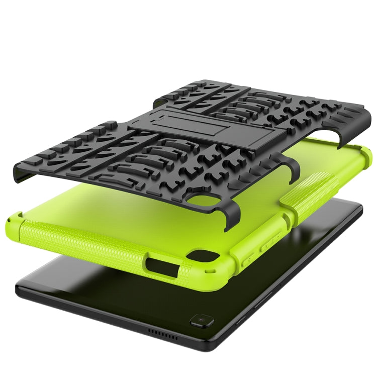 For Samsung Galaxy Tab A7 Lite Tire Texture Shockproof TPU+PC Protective Case with Holder